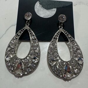 Elegant Silver Teardrop Earrings